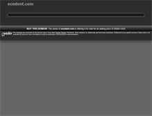 Tablet Screenshot of ecodent.com